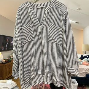 Striped zara flowy tunic